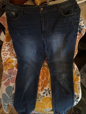 Wax Jean Women's Skinny Dark Blue Stretch Jeans